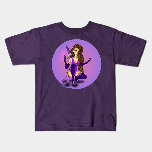 i believe in fairies (purple fairy) Kids T-Shirt by littleboo